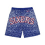 Men's Royal Philadelphia 76ers Big and Tall Hardwood Classics Jumbotron Shorts