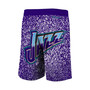 Men's Purple Utah Jazz Hardwood Classics Jumbotron Sublimated Shorts