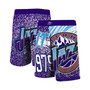 Men's Purple Utah Jazz Hardwood Classics Jumbotron Sublimated Shorts