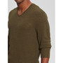Men's Long-Sleeve Gauze V-neck Fitted T-shirt