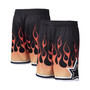 Men's Black Orlando Magic Hardwood Classics 1994/95 Flames Swingman Shorts