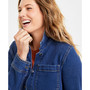 Women's Belted Denim Wrap Jacket, Created for Macy's