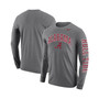 Men's Heathered Gray Alabama Crimson Tide Arch and Logo Two-Hit Long Sleeve T-shirt