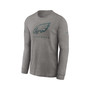 Men's Heather Gray Philadelphia Eagles Sideline Performance Long Sleeve T-shirt