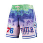 Men's Pink Philadelphia 76ers Multicolor Dip-Dye Shorts