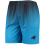 Men's Blue and Black Carolina Panthers Pixel Gradient Training Shorts