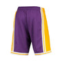 Men's Purple Los Angeles Lakers 1984 Hardwood Classics 75th Anniversary Swingman Shorts