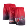 Men's Black, Red Tampa Bay Buccaneers Ombre Mesh Shorts