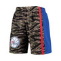 Men's Camo Philadelphia 76ers Hardwood Classics Tiger Shorts