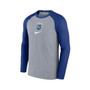 Men's Gray Kansas City Royals Authentic Collection Game Raglan Performance Long Sleeve T-shirt