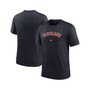 Men's Heather Navy Cleveland Guardians Authentic Collection Early Work Tri-Blend Performance T-shirt
