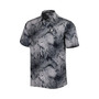 Men's Black Las Vegas Raiders Coast Luminescent Fronds Camp IslandZone Button-Up Shirt