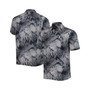 Men's Black Las Vegas Raiders Coast Luminescent Fronds Camp IslandZone Button-Up Shirt
