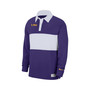 Men's Purple Lsu Tigers Striped Long Sleeve Polo Shirt
