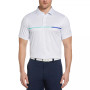 Men's Athletic-Fit Textured Colorblocked Performance Golf Polo Shirt