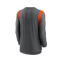 Men's Charcoal Cleveland Browns Sideline Tonal Logo Performance Player Long Sleeve T-shirt