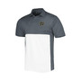 Men's Gray, White Notre Dame Fighting Irish Green Blocked Polo Shirt Performance Polo Shirt