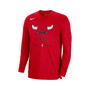 Men's Red Chicago Bulls Pre-Game Shooting Performance Long Sleeve T-shirt