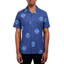 Men's Slim-Fit Non-Iron Performance Stretch Abstract Floral-Print Button-Down Camp Shirt
