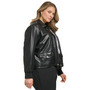 Plus Size Faux-Leather Cropped Jacket