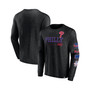 Men's Branded Black Philadelphia Phillies High Whip Pitcher Long Sleeve T-shirt