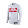 Men's White Chicago Bulls 2022/23 Legend On-Court Practice Performance Long Sleeve T-shirt