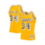 Men's Shaquille O'Neal Gold-Tone Los Angeles Lakers 1996-97 Hardwood Classics 75th Anniversary Diamond Swingman Jersey