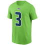 Men's Russell Wilson Neon Green Seattle Seahawks Name and Number T-shirt