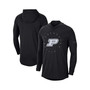 Men's Black Purdue Boilermakers Campus Tri-Blend Performance Long Sleeve Hooded T-shirt