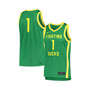 Men's #1 Green Oregon Ducks Replica Basketball Jersey