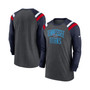 Men's Heathered Charcoal, Navy Tennessee Titans Tri-Blend Raglan Athletic Long Sleeve Fashion T-shirt