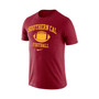 Men's Cardinal USC Trojans Retro Football Lockup Legend Performance T-shirt