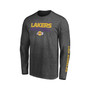 Men's Branded Purple, Heather Charcoal Los Angeles Lakers T-shirt Combo Set
