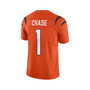 Men's Ja'Marr Chase Orange Cincinnati Bengals Vapor F.U.S.E. Limited Alternate 1 Jersey
