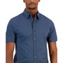Men's Slim-Fit Stretch Arrow Geometric Print Short-Sleeve Button-Up Shirt