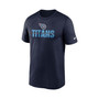 Men's Navy Tennessee Titans Legend Microtype Performance T-shirt