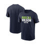 Men's Russell Wilson College Navy Seattle Seahawks Player Graphic T-shirt