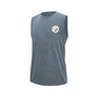 Men's Gray Pittsburgh Steelers Warm Up Sleeveless T-shirt