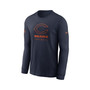 Men's Navy Chicago Bears Sideline Performance Long Sleeve T-shirt