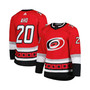 Men's Sebastian Aho Red Carolina Hurricanes 25th Anniversary Authentic Pro Primegreen Player Jersey