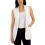 Women's Notch-Collar Open-Front Sleeveless Jacket