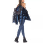 Women's Metallic Puffer Coat With Hoodie