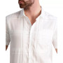Men's Plaid Short Sleeve Button Front Camp Collar Shirt