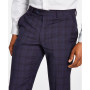 Men's Modern Fit Wool-Blend Plaid Suit Pants