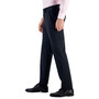 Men's Modern-Fit Stretch Navy Mini-Check Suit Pants