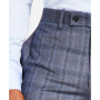 Men's Slim-Fit Wool Stretch Suit Pants