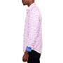 Men's Slim-Fit Performance Stretch Floral Long-Sleeve Button-Down Shirt