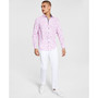 Men's Slim-Fit Performance Stretch Floral Long-Sleeve Button-Down Shirt