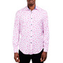 Men's Slim-Fit Performance Stretch Floral Long-Sleeve Button-Down Shirt