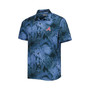 Men's Blue Atlanta Braves Bahama Coast Luminescent Fronds IslandZone Button-Up Camp Shirt